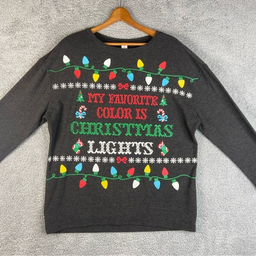 No Boundaries Womens Pullover Christmas Sweatshirt XL 15/16